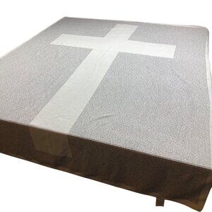 Litographs Cross Bible Blanket Words All Over 50x64" Very Soft Art Throw Blanket